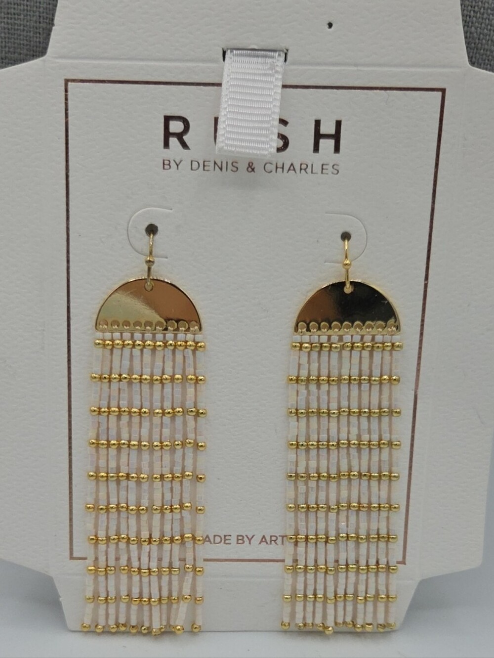 5 for $25! RUSH by Denis & Charles Gold Tone Fringe Drop Earrings